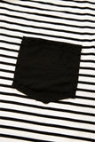 Striped Chest Pocket Crew Neck Muscle Tee- 2 Colors