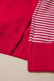 Striped Patchwork Sleeve Colorblock Sweatshirt- 3 Colors