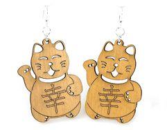 Lucky Cat Earrings # 1316