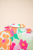 Floral Puff Sleeve Collared Button-Up Babydoll Mini Dress- 2 Colors