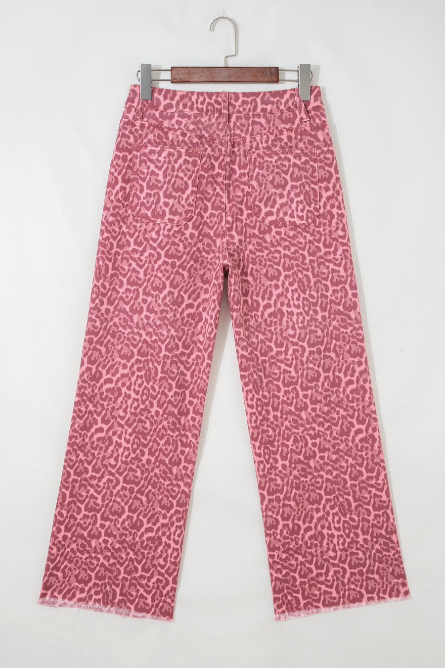 Print Frayed Edge Wide Leg High-Waist Jeans- 7 Styles