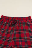 Red Plaid Contrast Color Long Sleeve Pajama Set- 3 Options
