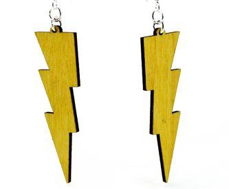 Wide Lightning Bolt Earrings # 1399