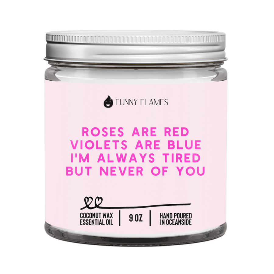 Roses Are Red Candle