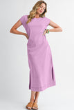 Mineral Wash T-Shirt Dress with Pockets- 3 Colors