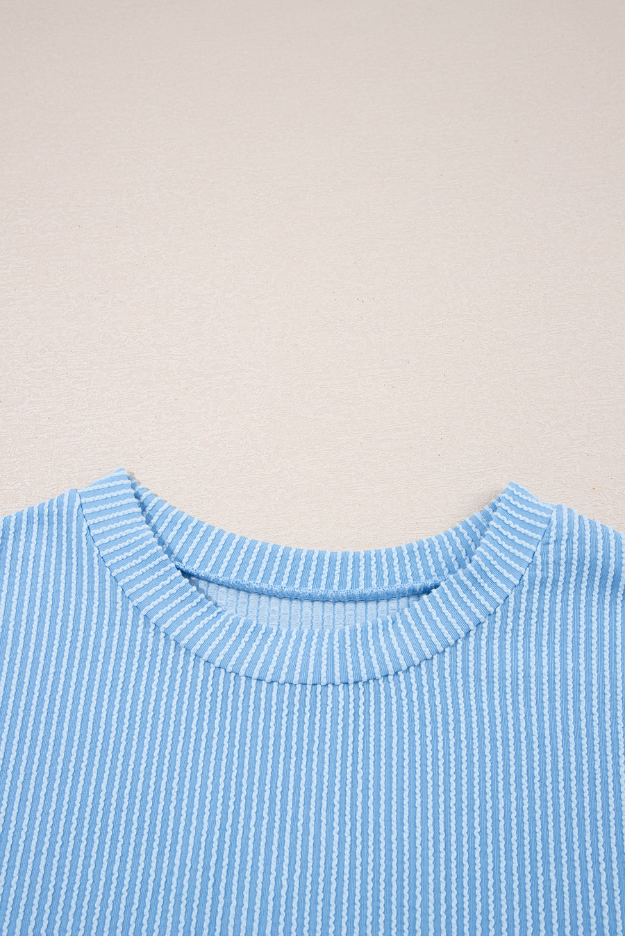 Twist Ribbed Color Block Pocket Crew Neck T-Shirt- 4 Colors