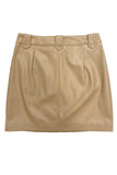 Western Contrast Pleather Mini Skirt- 2 Colors
