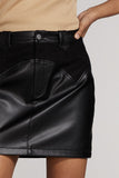 Western Contrast Pleather Mini Skirt- 2 Colors