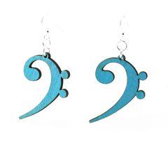 Bass Clef Earrings # 1432