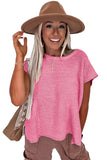 Solid Color Slit Hem Knit Top- 3 Colors