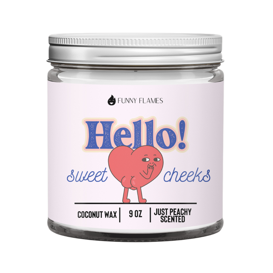 Hello Sweet Cheeks Candle- Heart
