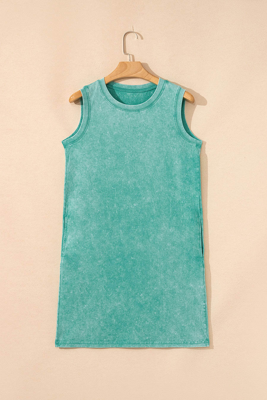 Mineral Wash Tank Mini Dress with Pockets- 3 Colors