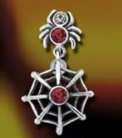 Spider & Web Navel Ring
