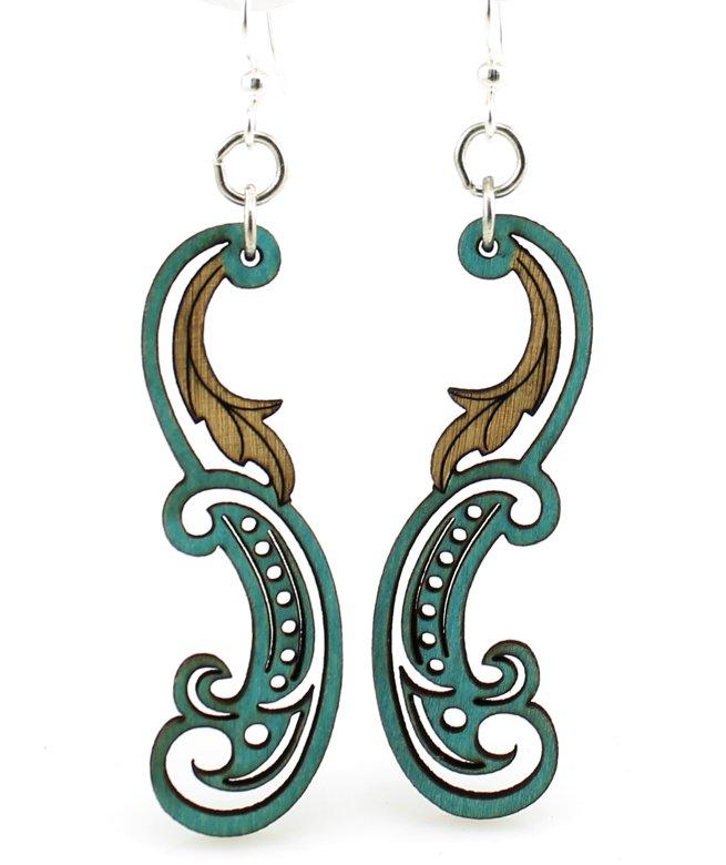 Paisley Leaf Earrings # 1512