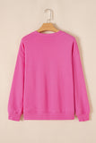 Fuchsia Classic Crew Neck Pullover Sweatshirt