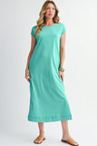 Mineral Wash T-Shirt Dress with Pockets- 3 Colors