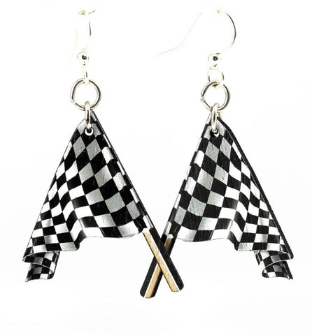 Racing Flag Earrings #1552