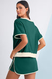 *Pre-Order* Color Block Drop Shoulder T-Shirt and Skort Set- 5 Colors