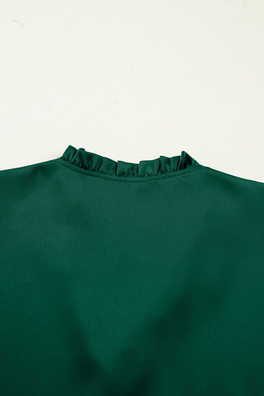Frilled V-Neck Bow Detail 3/4 Sleeve Blouse- 2 Colors