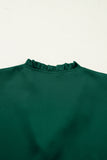 Frilled V-Neck Bow Detail 3/4 Sleeve Blouse- 2 Colors