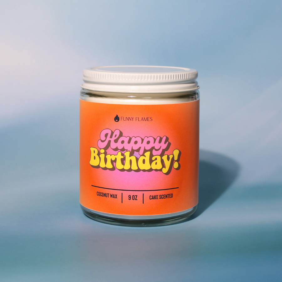 Retro Happy Birthday Candle