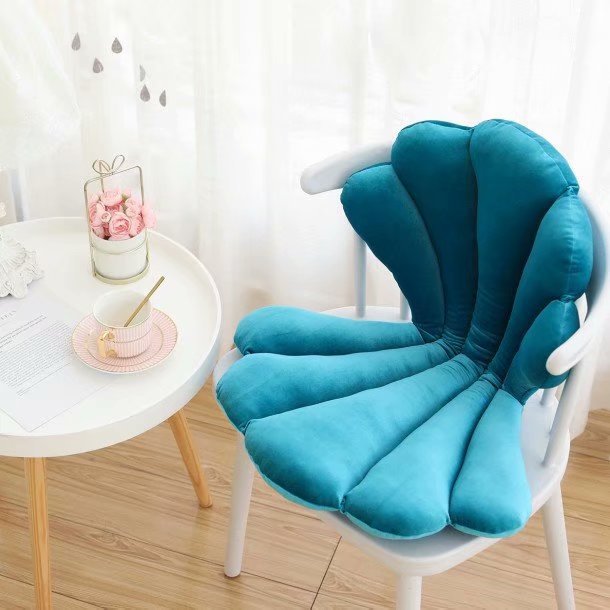 Velour Shell Chair Cushion- 9 Colors