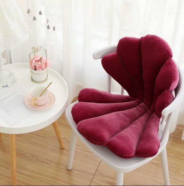 Velour Shell Chair Cushion- 9 Colors