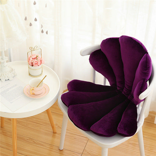 Velour Shell Chair Cushion- 9 Colors