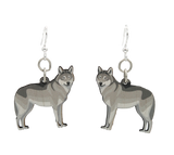 Grey Wolf Earrings #1620