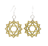 Anahata Chakra Wood Earrings #1633