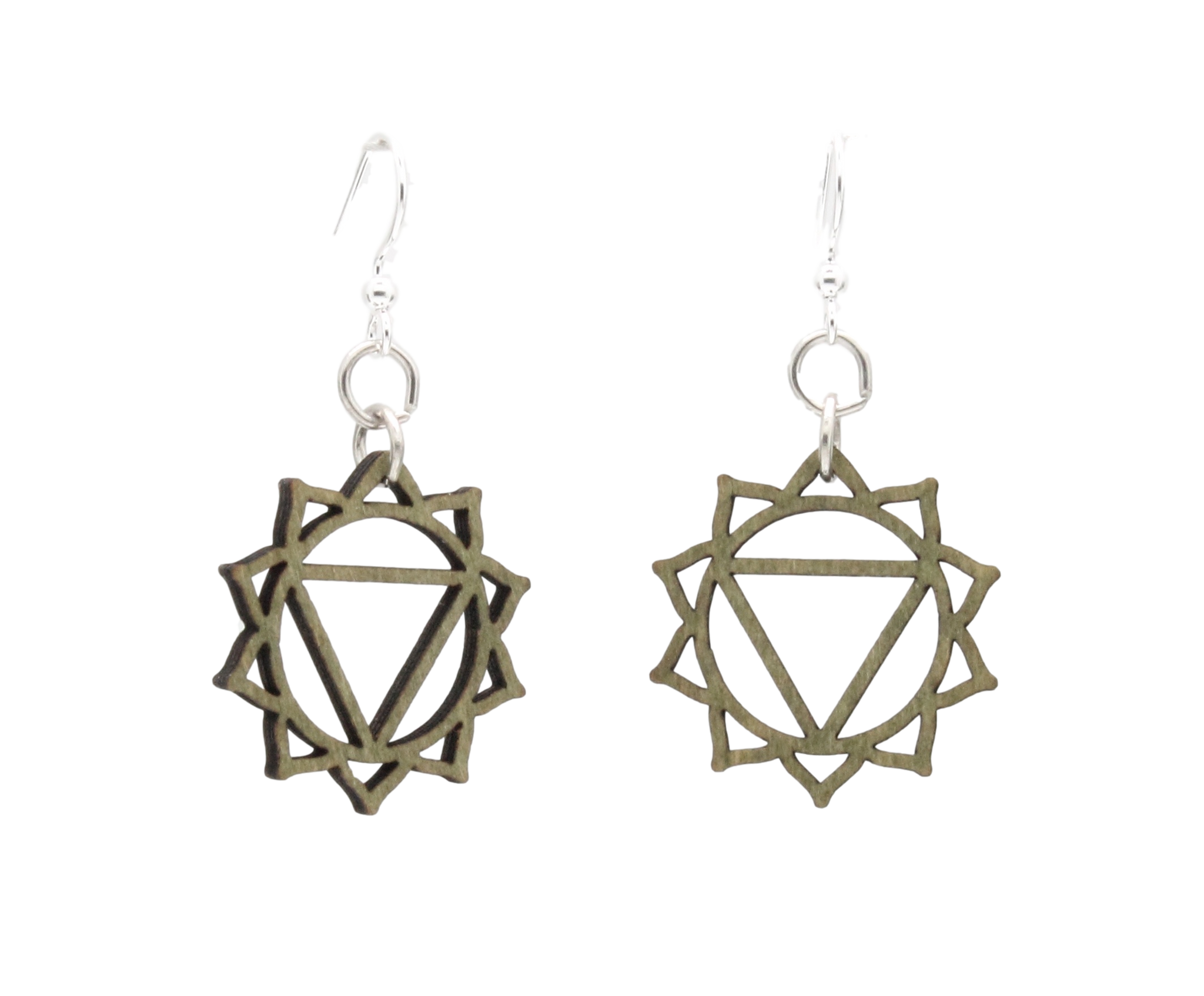 Manipura Chakra Wood Earrings #1634