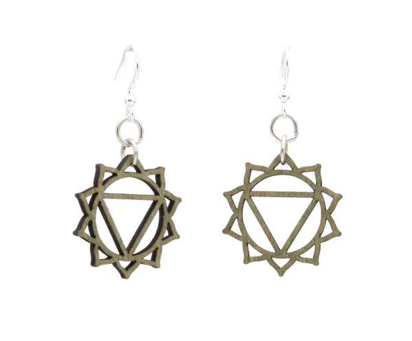 Manipura Chakra Wood Earrings #1634