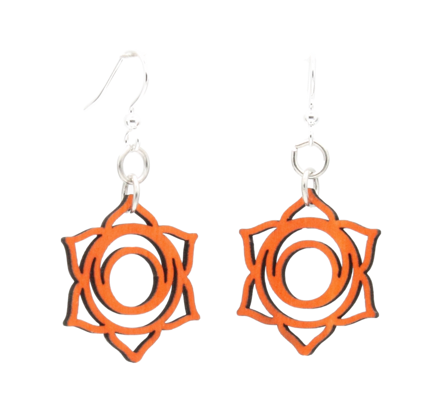 Svadhishthana Chakra Wood Earrings #1635