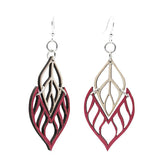 Flame Tip Wood Earrings #1651