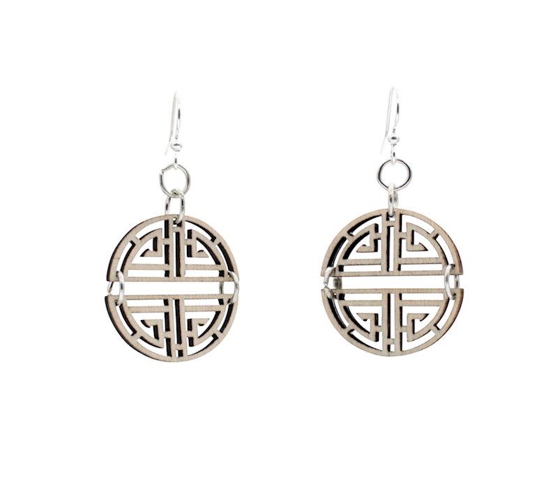 Asian Good Luck Symbol Earrings #1664