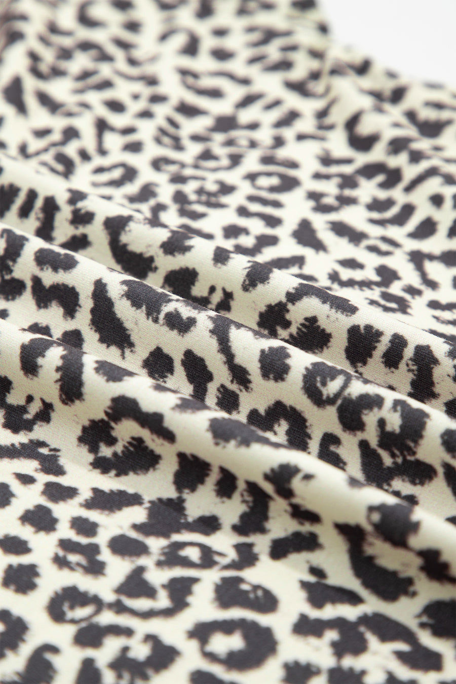 Leopard Print V-Neck Contrast Varsity Stripe Short Sleeve T-Shirt