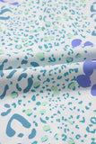 Periwinkle Leopard Print V-Neck Short Sleeve T-Shirt