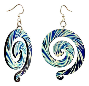 Tie Die Dal Wave Earrings