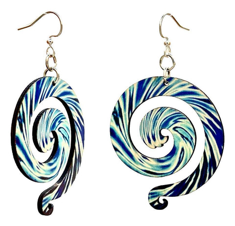 Tie Die Dal Wave Earrings