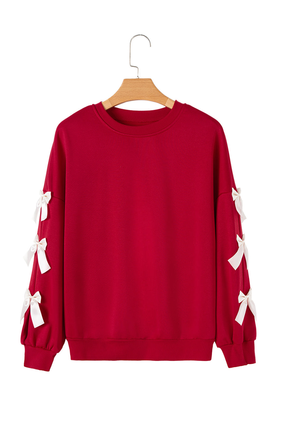 Red & White Bows Crew Neck Sweatshirt