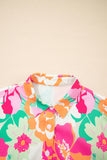 Floral Puff Sleeve Collared Button-Up Babydoll Mini Dress- 2 Colors