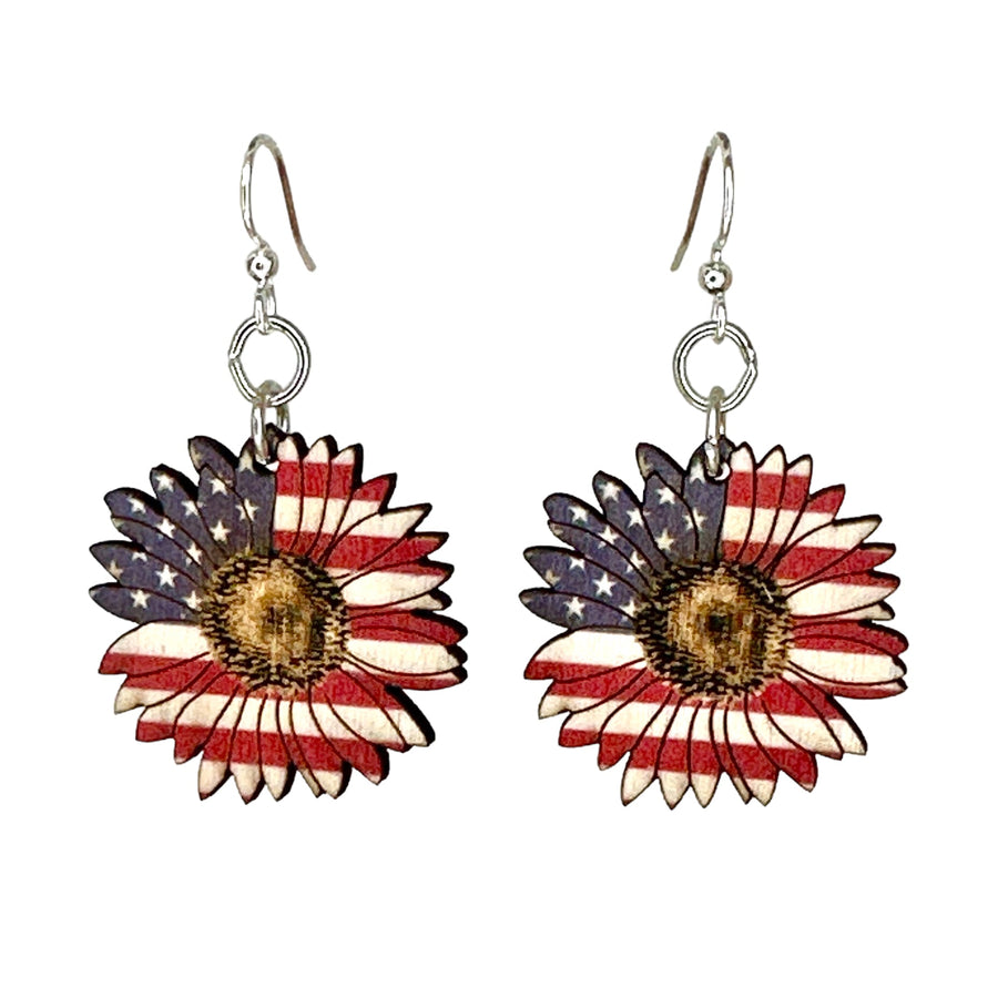 American Sunflower Earrings #1767- 2 Colors