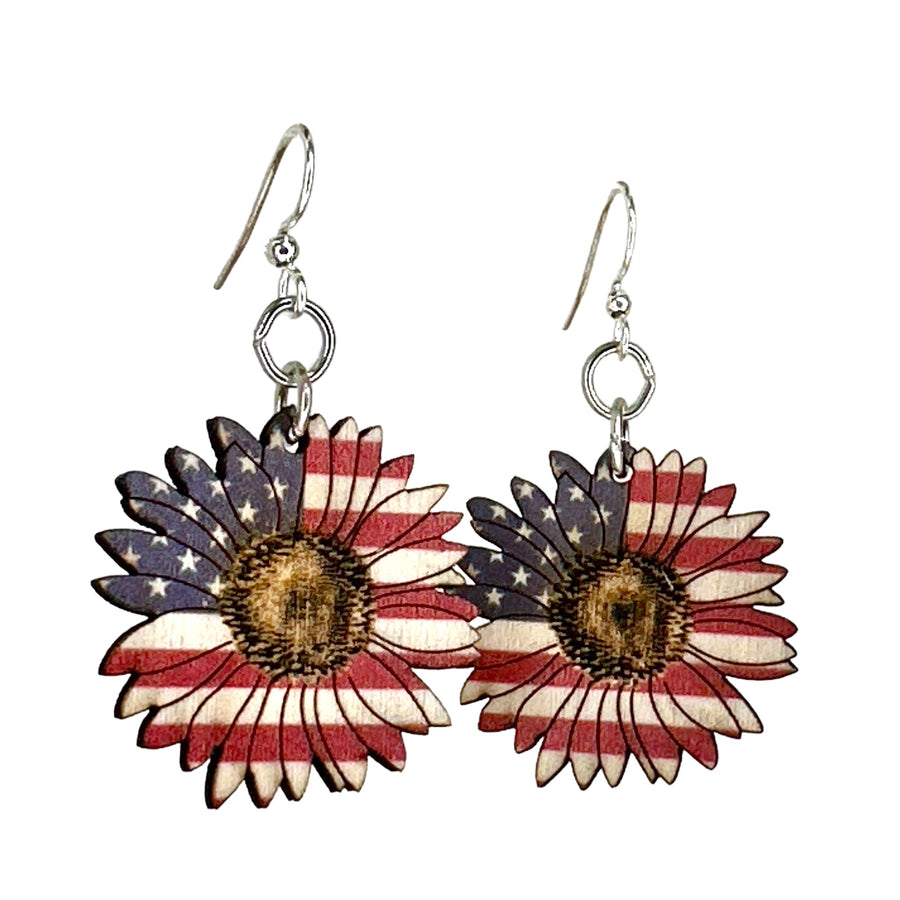 American Sunflower Earrings #1767- 2 Colors