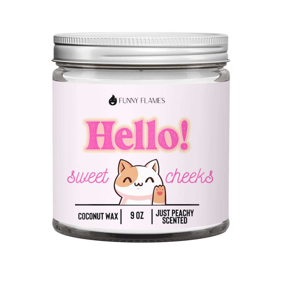 Hello Sweet Cheeks Candle- Cat
