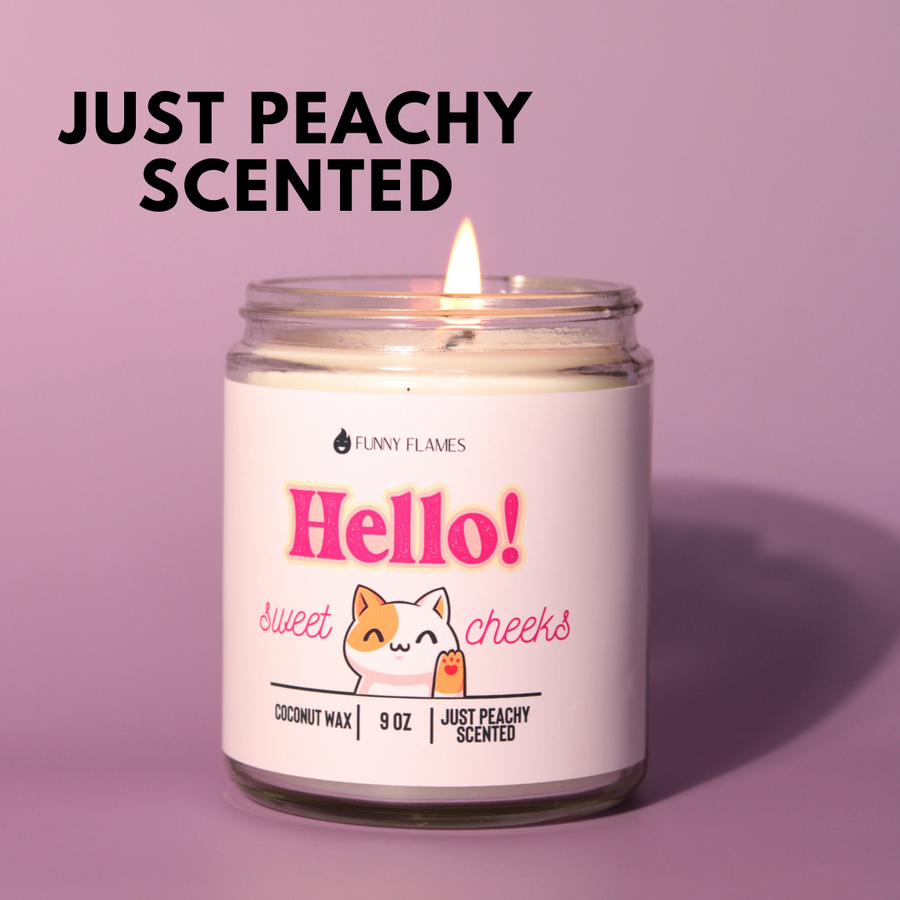 Hello Sweet Cheeks Candle- Cat