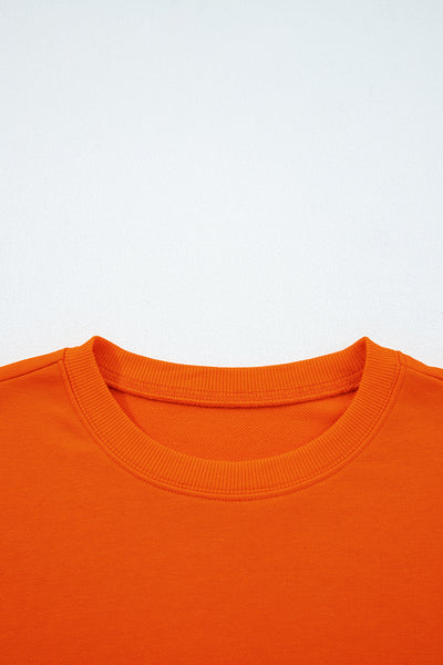 Varsity Striped Sleeve Drop Shoulder Sweatshirt and Shorts Set- 5 Colors