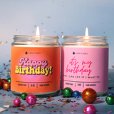 Retro Happy Birthday Candle