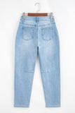 High Rise Relaxed Fit Porkchop Pockets Jeans