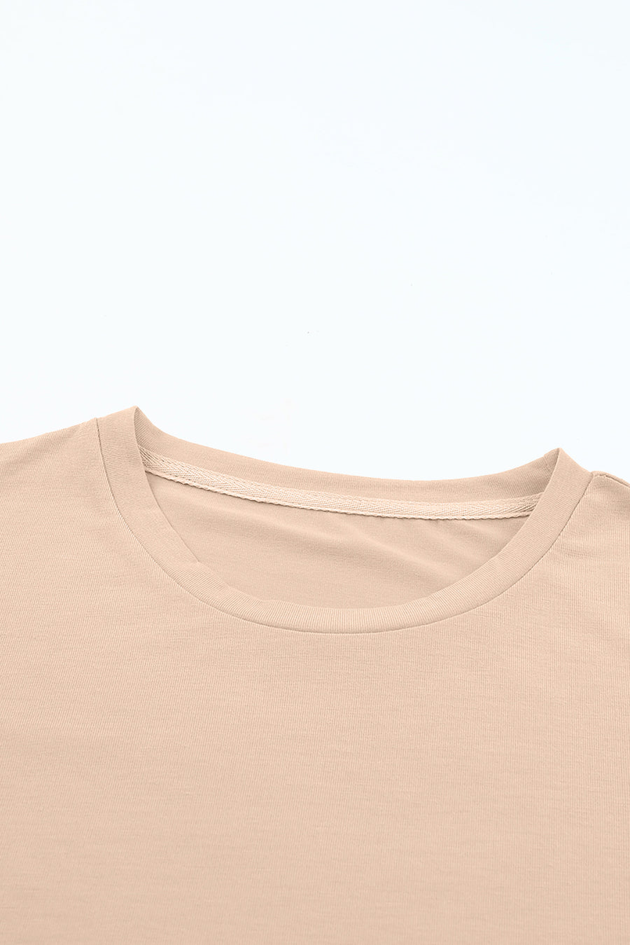Basic Crew Neck Rolled Sleeve T-Shirt- 12 Colors