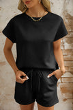 Textured Short Sleeve Top and Shorts Set- 7 Colors